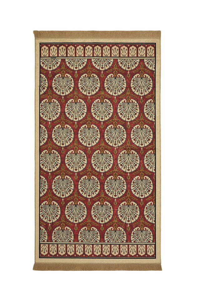 Tile Velvet Carpet Prayer Rug - 1