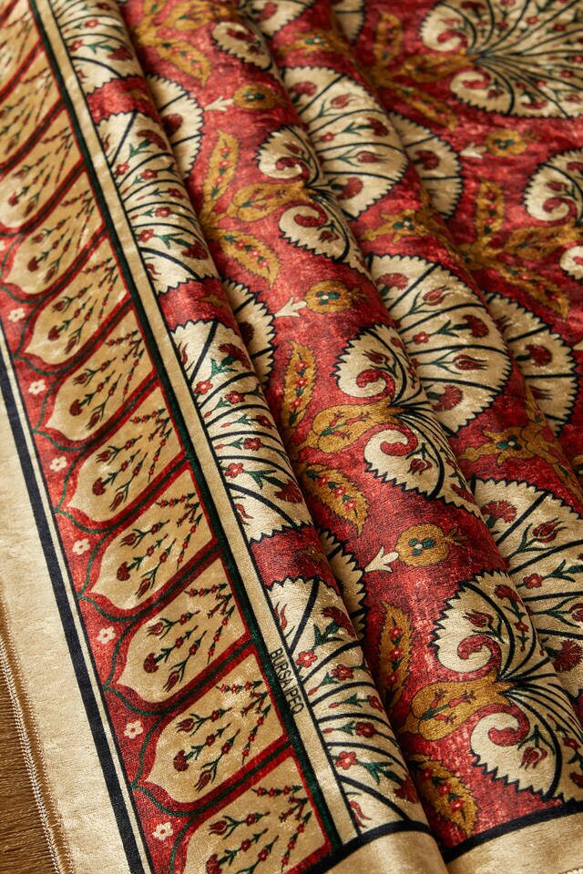 Tile Velvet Carpet Prayer Rug - 2