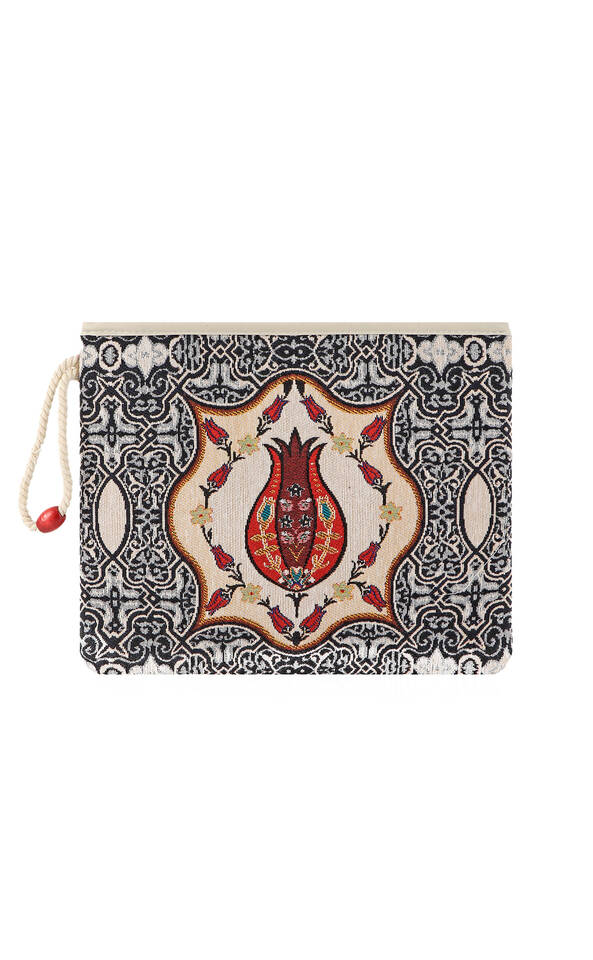 Tulip Pattern Tapestry Handbag - Bursa İpek