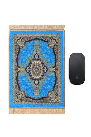 Turquoise Decorative Small Carpet Mousepad 