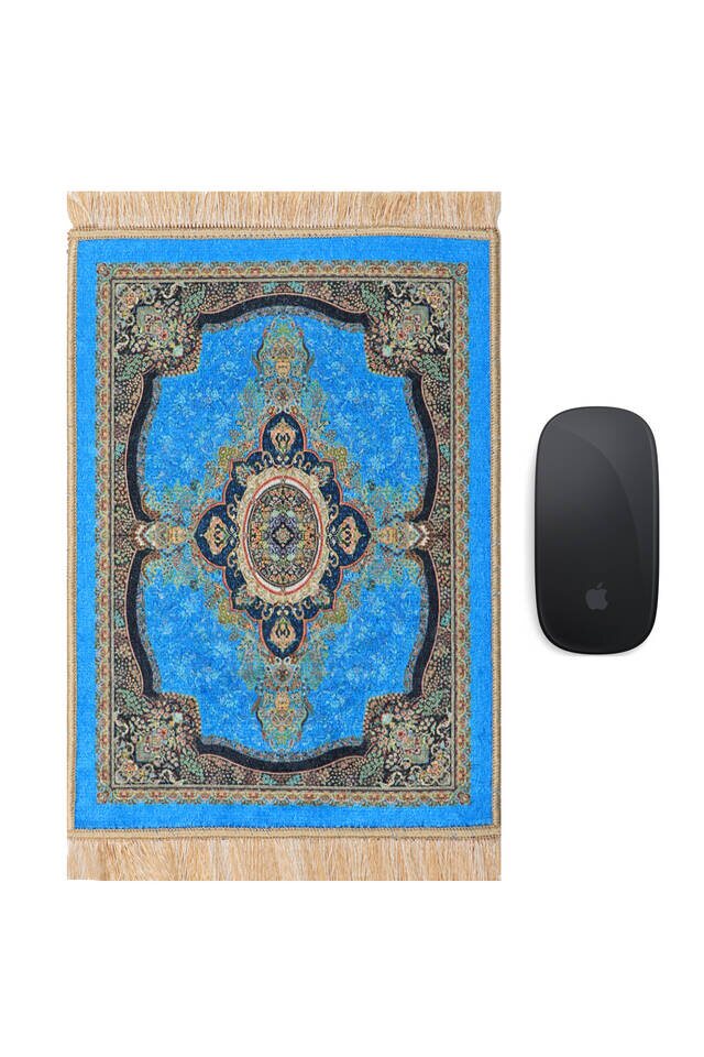 Turquoise Decorative Small Carpet Mousepad - 1