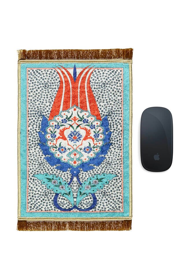 Turquoise Decorative Small Carpet Mousepad 