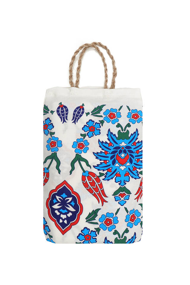 Turquoise Red Printed Carnation Pattern Loincloth - 3