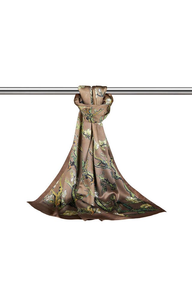 Vizon Badem Çiçeği İpeksi Fular - 3