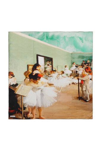 Water Green Ballerina Pattern Silk Pocket Square 