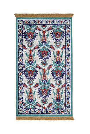 Water Green Velvet Carpet Prayer Rug 