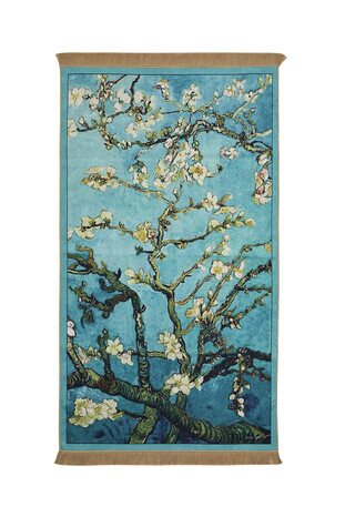 Water Green Velvet Carpet Prayer Rug 