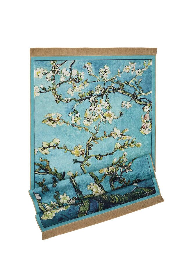 Water Green Velvet Carpet Prayer Rug - 4