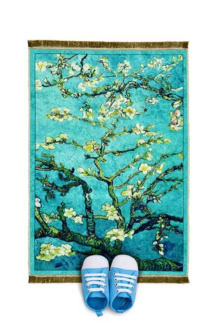 Water Green Velvet Children's Prayer Rug 