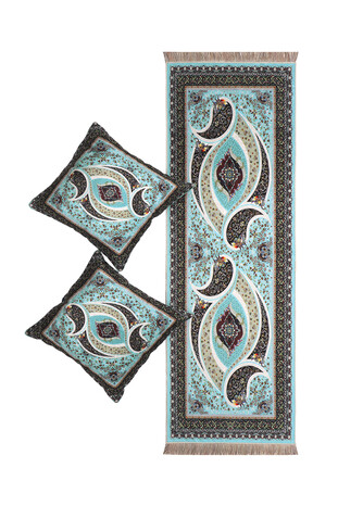 Water Green Velvet Runner Set 