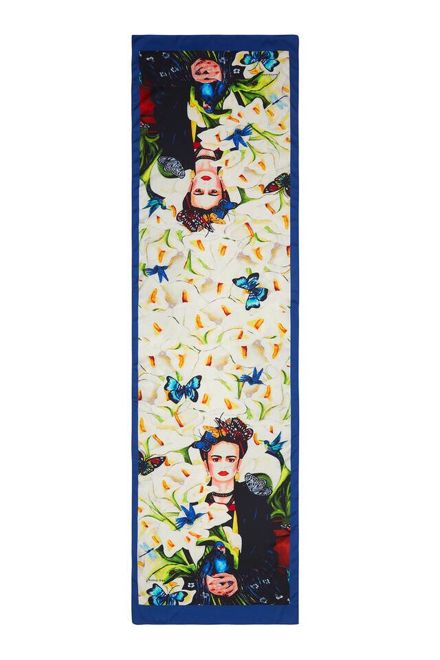 White Frida Silky Foulard - 4