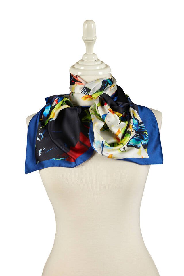 White Frida Silky Foulard - 2