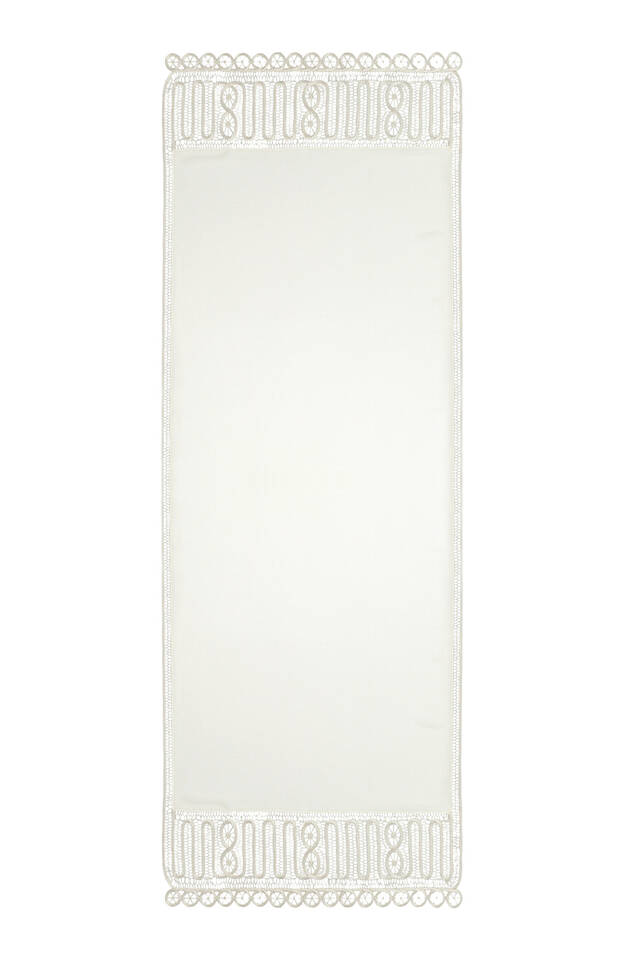 White Handcrafted Lace Angles Scarf - 4