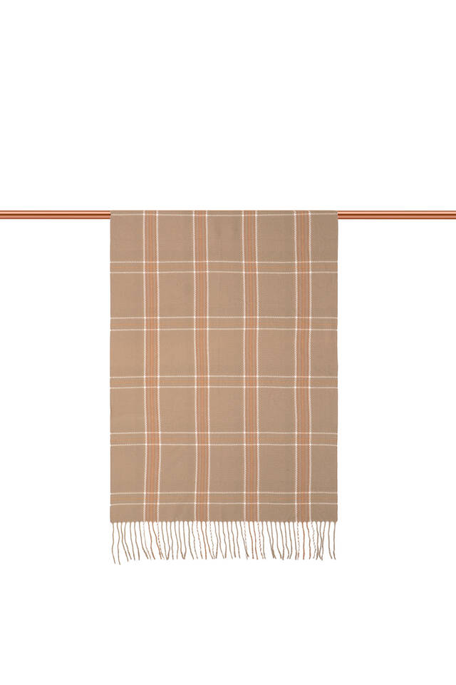 Winter Shawl with Milky Coffee Pattern - 3