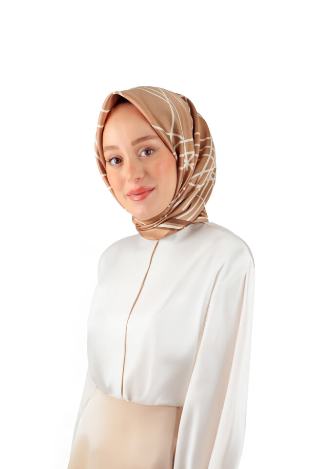 وشاح من الحرير البرونزي بنمط الصدى 