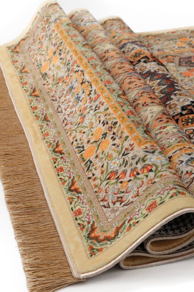 Yellow Bamboo Carpet Prayer Rug - 2