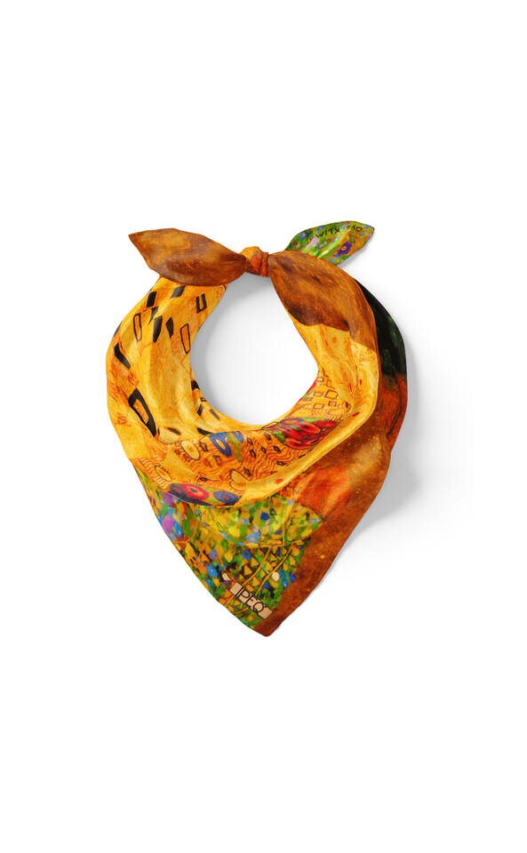 Yellow Kiss Pattern Silk Pocket Square - 2