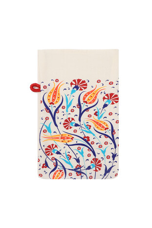 Yellow Red Tulip Pattern Pouch 