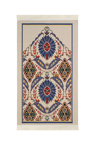 Yellow Tile Pattern Tapestry Prayer Rug 