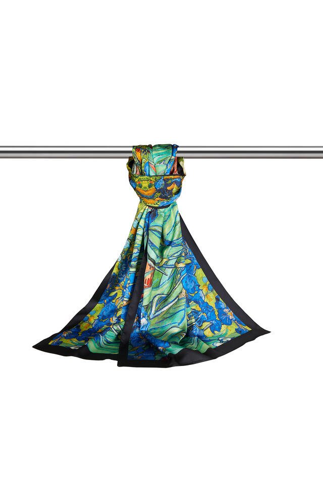 Yeşil İrisler İpeksi Fular - 3