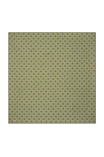 Yeşil Kelebek Monogram Twill İpek Eşarp 