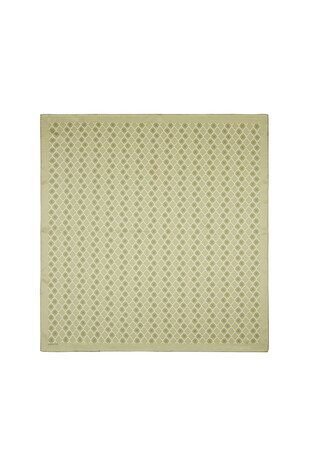 Yeşil Monogram İpek Eşarp 